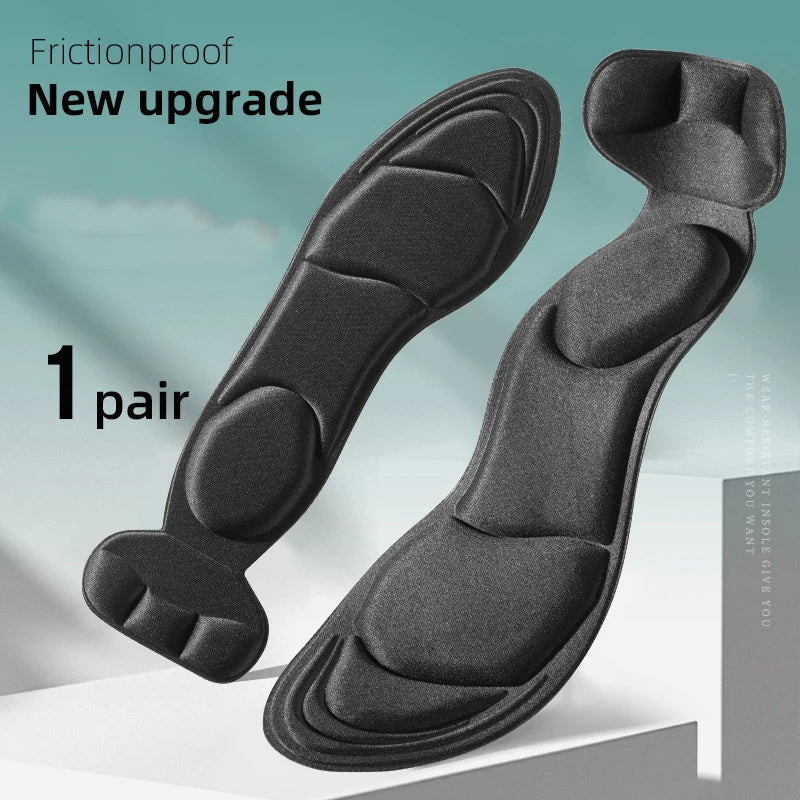 Memory Foam Insoles Women High-heel Shoes Insoles Anti-slip Cutable Insole Comfort Breathable Heel Protection Massage Shoe Pads LadyShow.Store