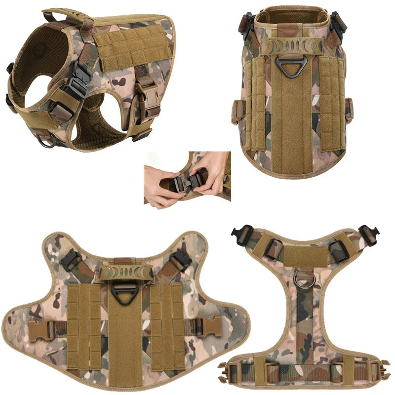 Tactical Military Vest Pet German Shepherd Golden Retriever Tactical  Training Dog Harness and Leash Set For All Breeds Dogs Pi-Mart