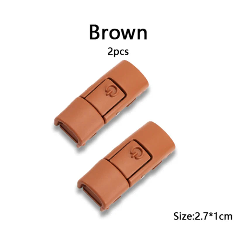 New Colorful Shoelaces Press buckle Metal Shoelace Clip Press Lock Kids Adult Shoes Accessories AF1 Sneaker Kits Metal Laces Tip LadyShow.Store