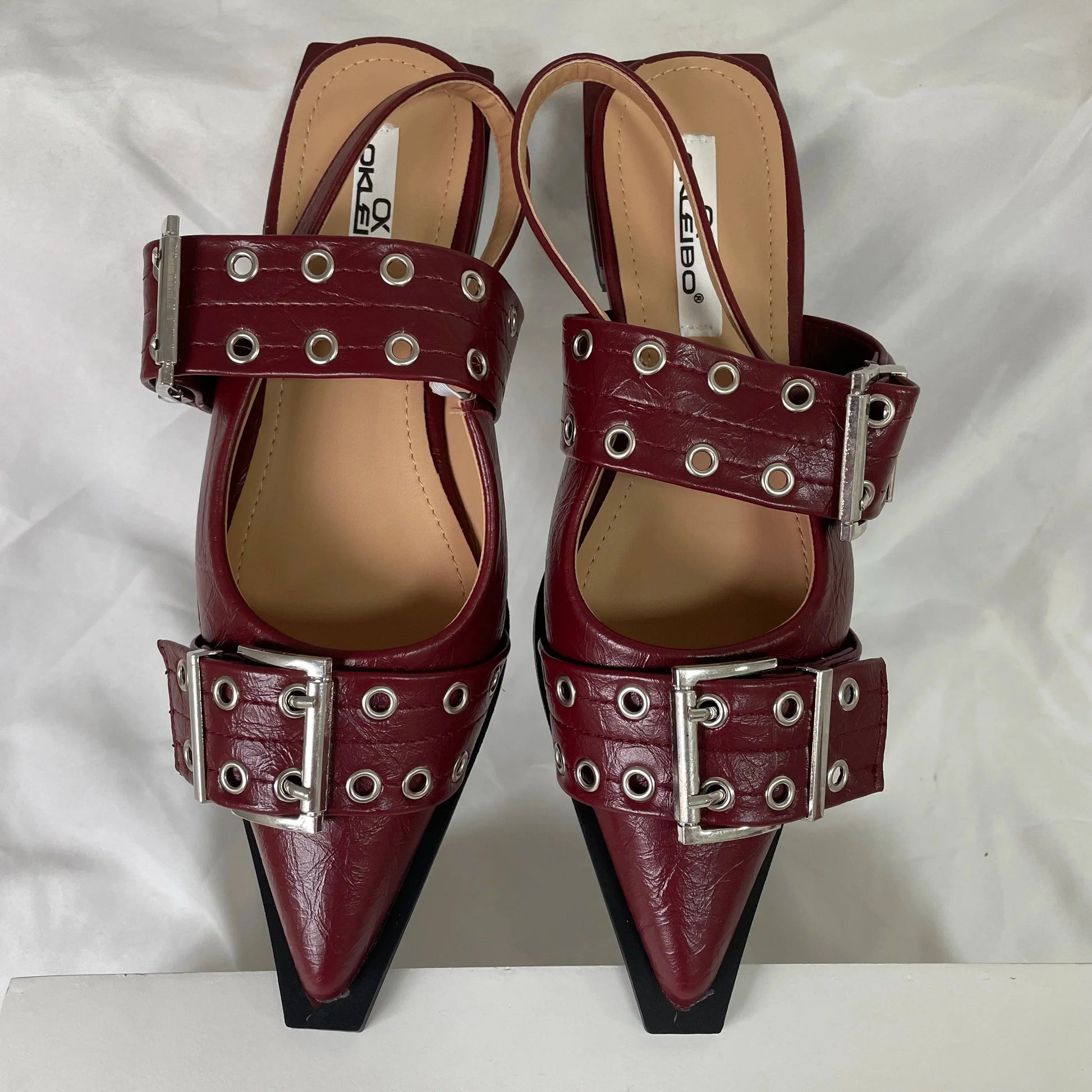 New Women Sandals Shoes Pointed Toe 2026 Spring Fashion Shallow Footwear Slingbacks Ladies Sandals Flats Shoes Big size LadyShow.Store