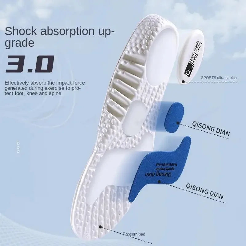 Sport Insoles for Feet Soft Shock Absorption Inserts Template Orthopedic Plantar Fasciitis Insole for Shoes Man Women Shoe Sole LadyShow.Store