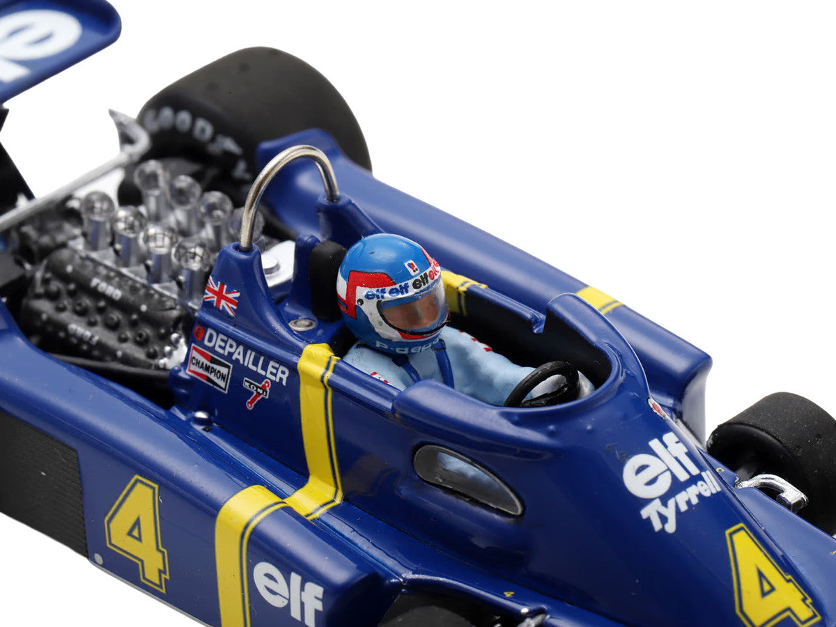 Tyrrell P34 #4 Patrick Depailler 2nd Place Formula One F1 "Swedish GP" (1976) with Driver 1/43 Model Car by Spark Spark