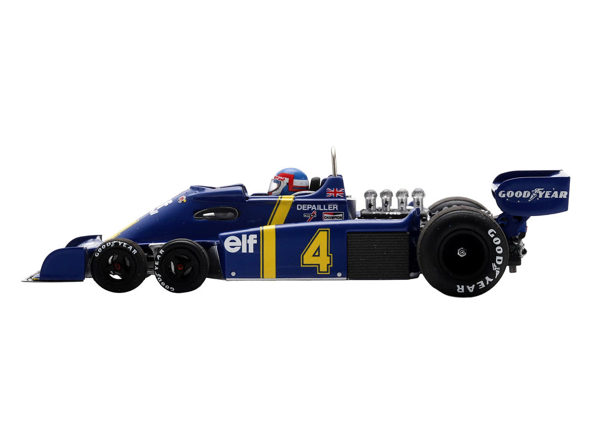 Tyrrell P34 #4 Patrick Depailler 2nd Place Formula One F1 "Swedish GP" (1976) with Driver 1/43 Model Car by Spark Spark