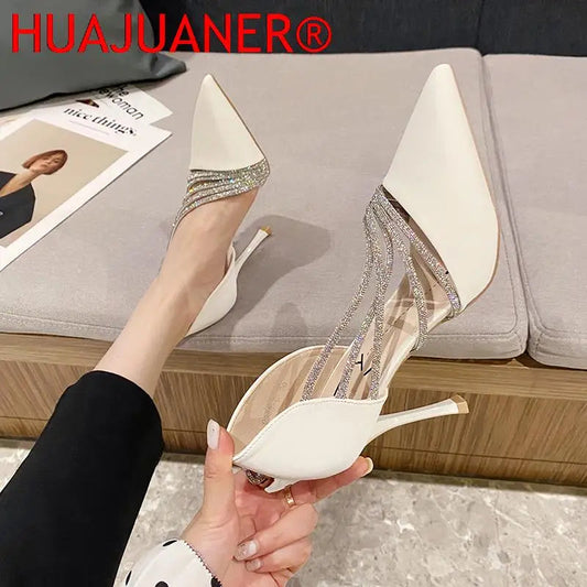 2026 Spring Luxury Women Rhineston Stiletto High Heels Pumps Scarpins Designer Lady Black Heels Wedding Party Bridal Prom Shoes Pi-Mart