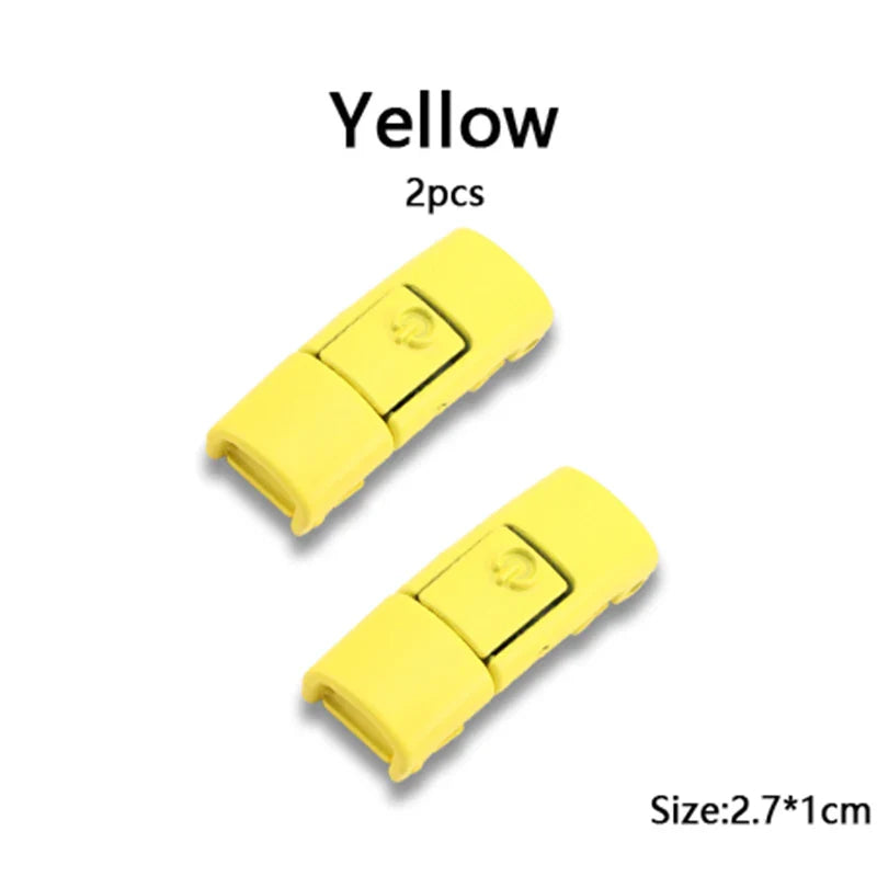New Colorful Shoelaces Press buckle Metal Shoelace Clip Press Lock Kids Adult Shoes Accessories AF1 Sneaker Kits Metal Laces Tip LadyShow.Store