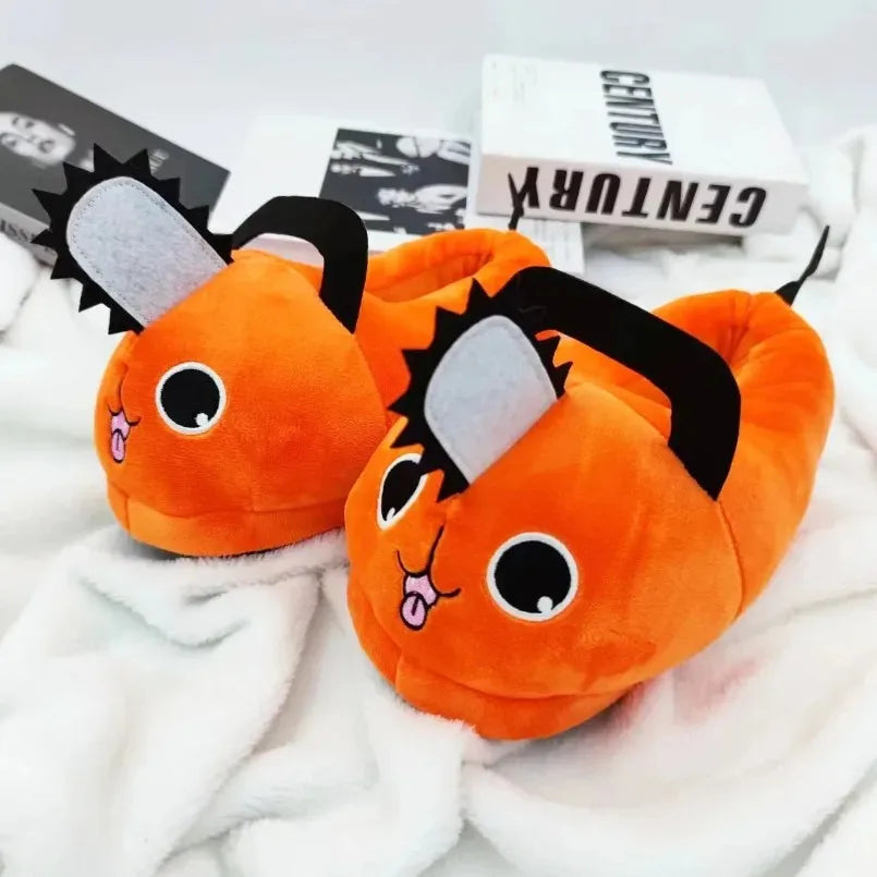 Chainsaw Home Slipper Womens Winter Warm Fuzzy Furry cartoon Plush Grip Sole Indoor Female Fluffy funny cute House Shoes Ladies LadyShow.Store