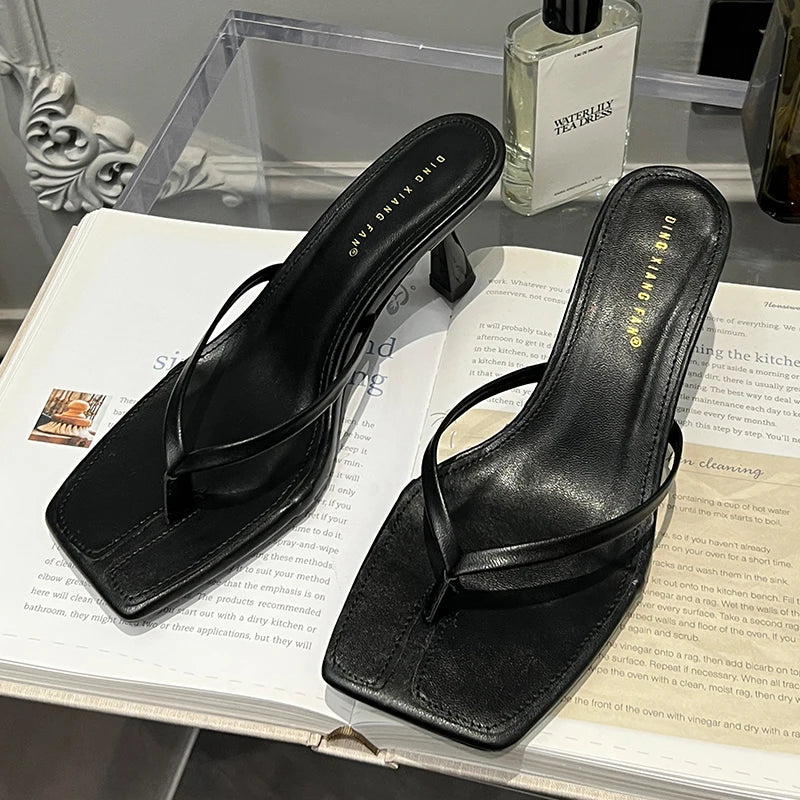 Female Summer Sexy Heels Sandals Slides Ladies Shoes Fashion Women Pumps Flip Flops Luxury High Heels Slippers Shoes Pi-Mart
