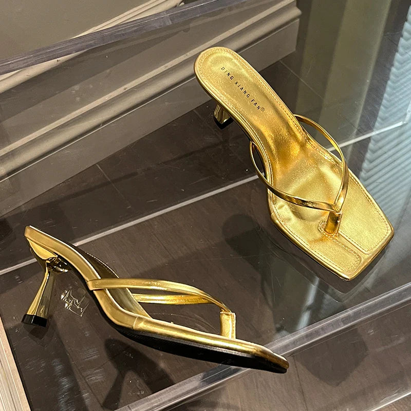Female Summer Sexy Heels Sandals Slides Ladies Shoes Fashion Women Pumps Flip Flops Luxury High Heels Slippers Shoes LadyShow.Store
