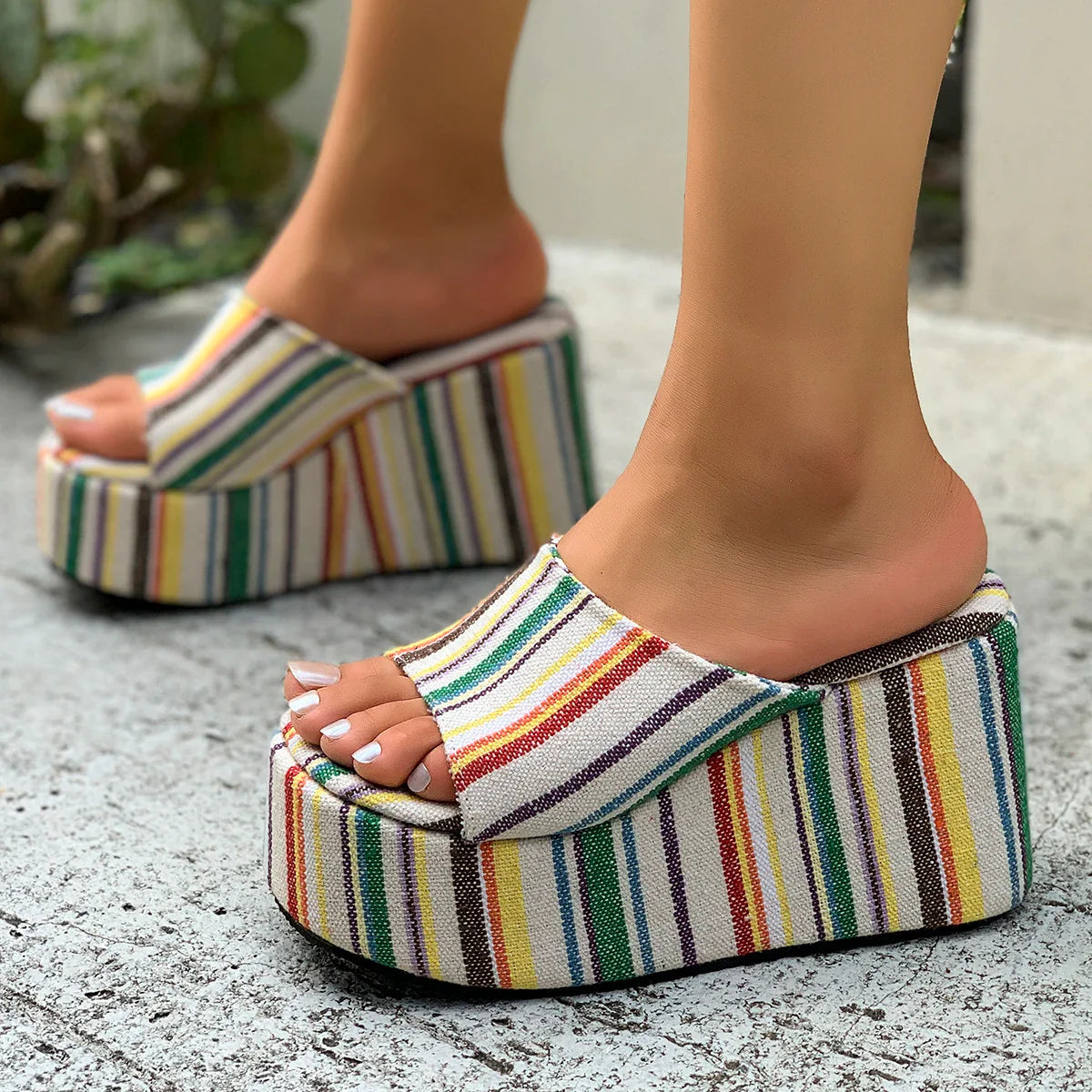 2025 New Summer Women Wedges Sandals Lady Fashion Open Toe Shoes Women Comfortable Platform High Heels Sandals zapatos de mujer LadyShow.Store
