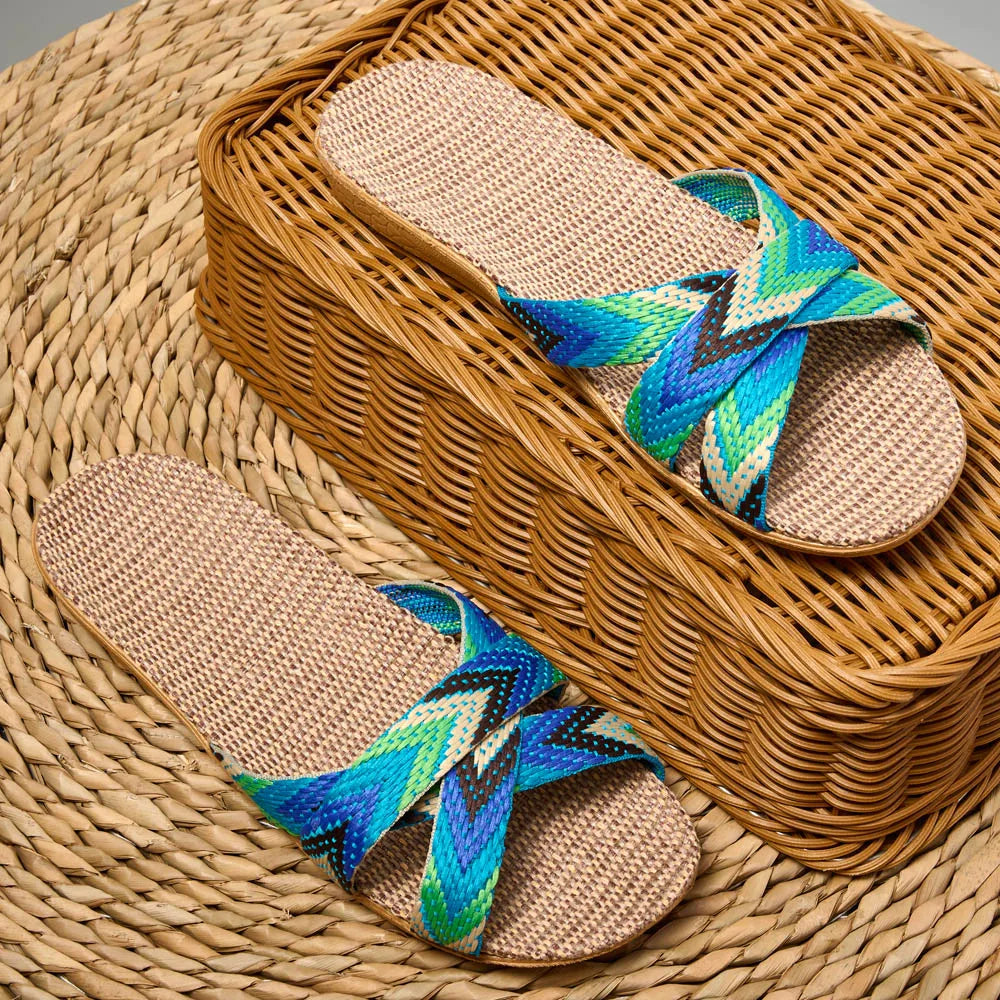 Indoor Slippers Women Home Shoes Lightweight Linen Couple Slippers Lightweight Home Slippers LadyShow.Store