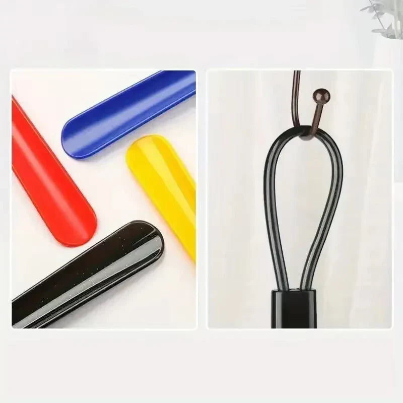 1pc Extra Long Flexible Plastic Shoe Horns Not Require Bending Durable Shoe Spoons For Pregnant Women Wearing Shoe Assistants LadyShow.Store