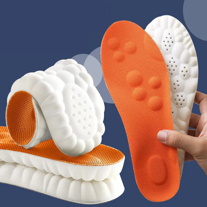 Latex Sport Insoles High Elasticity Soft Shoe Pads Arch Support Orthotic Insoles Breathable Deodorant Shock Absorption Cushion LadyShow.Store