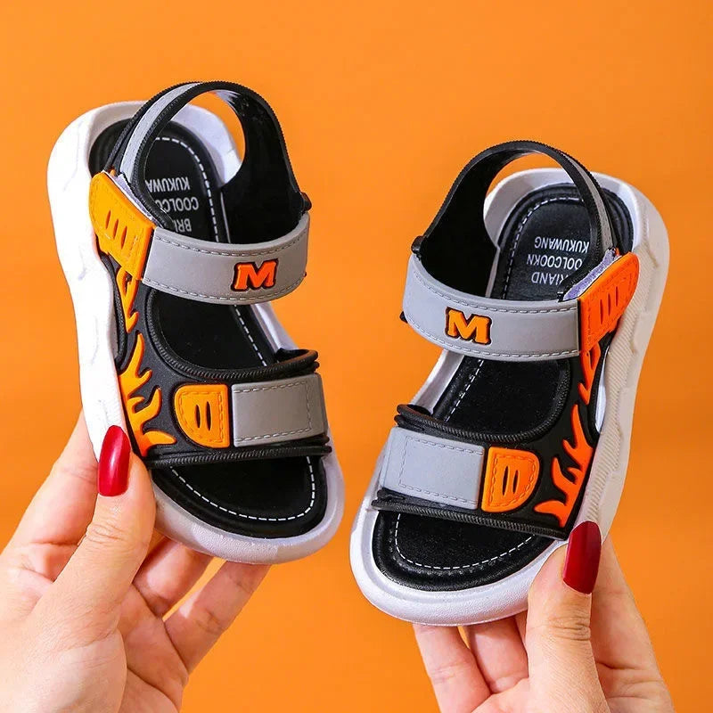 Summer Baby Sandals Solid Color Baby Boy Sandals Soft Sole Anti-slip Boys Girls Sandals Toddler Baby Shoes Beach 2-12 Years LadyShow.Store