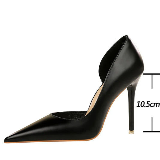 BIGTREE Shoes Black Women Pumps Quality Leather Women Shoes High Heels Fashion Wedding Shoes Stiletto Luxurious Elegant Pumps Pi-Mart