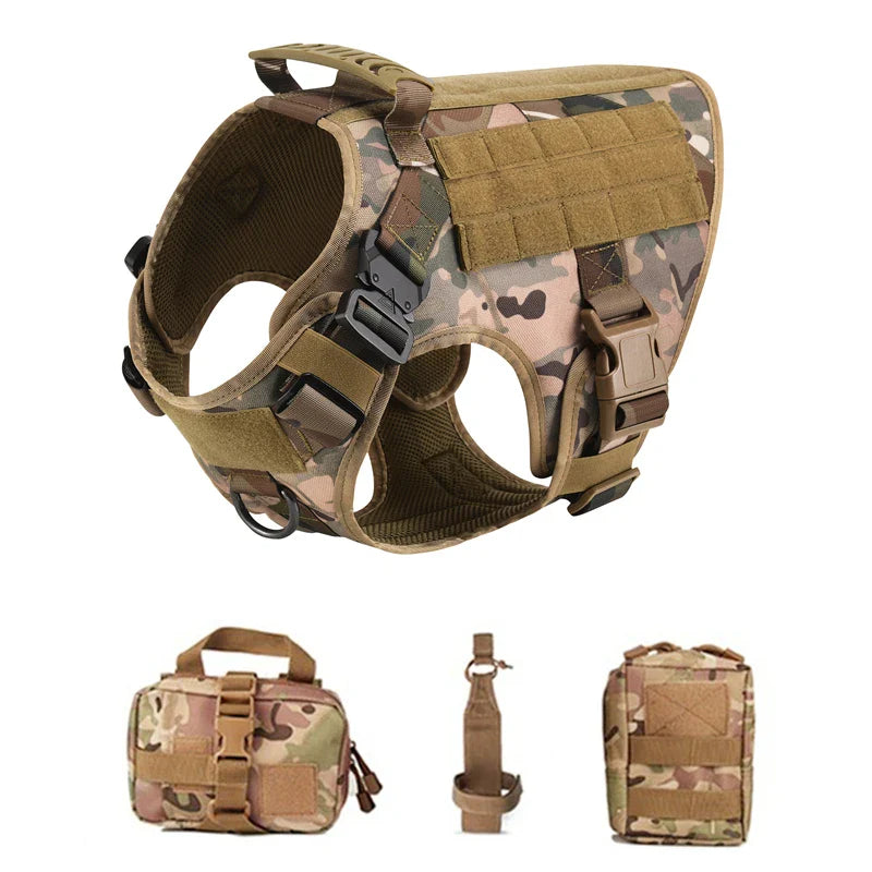 Tactical Military Vest Pet German Shepherd Golden Retriever Tactical  Training Dog Harness and Leash Set For All Breeds Dogs Pi-Mart