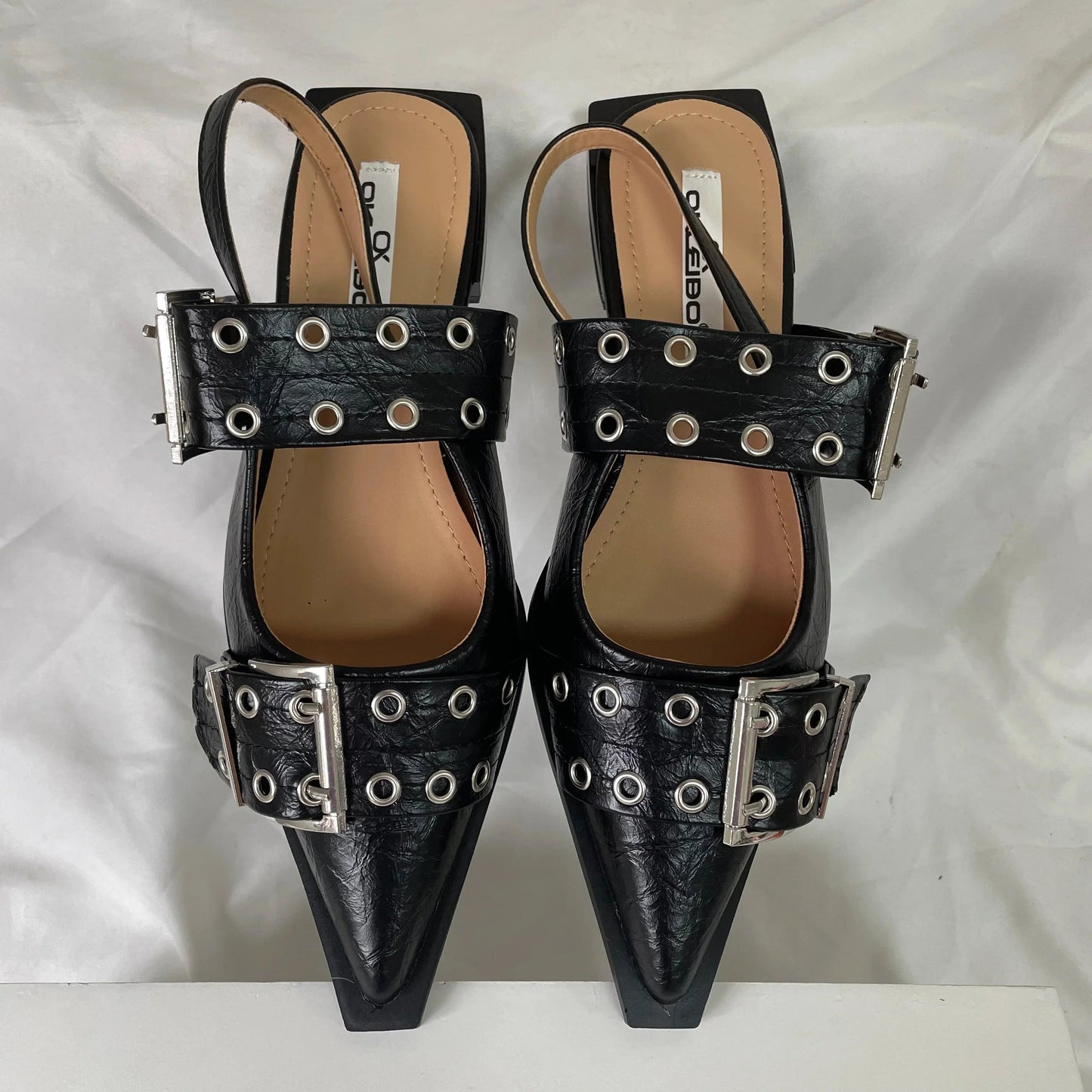New Women Sandals Shoes Pointed Toe 2026 Spring Fashion Shallow Footwear Slingbacks Ladies Sandals Flats Shoes Big size LadyShow.Store