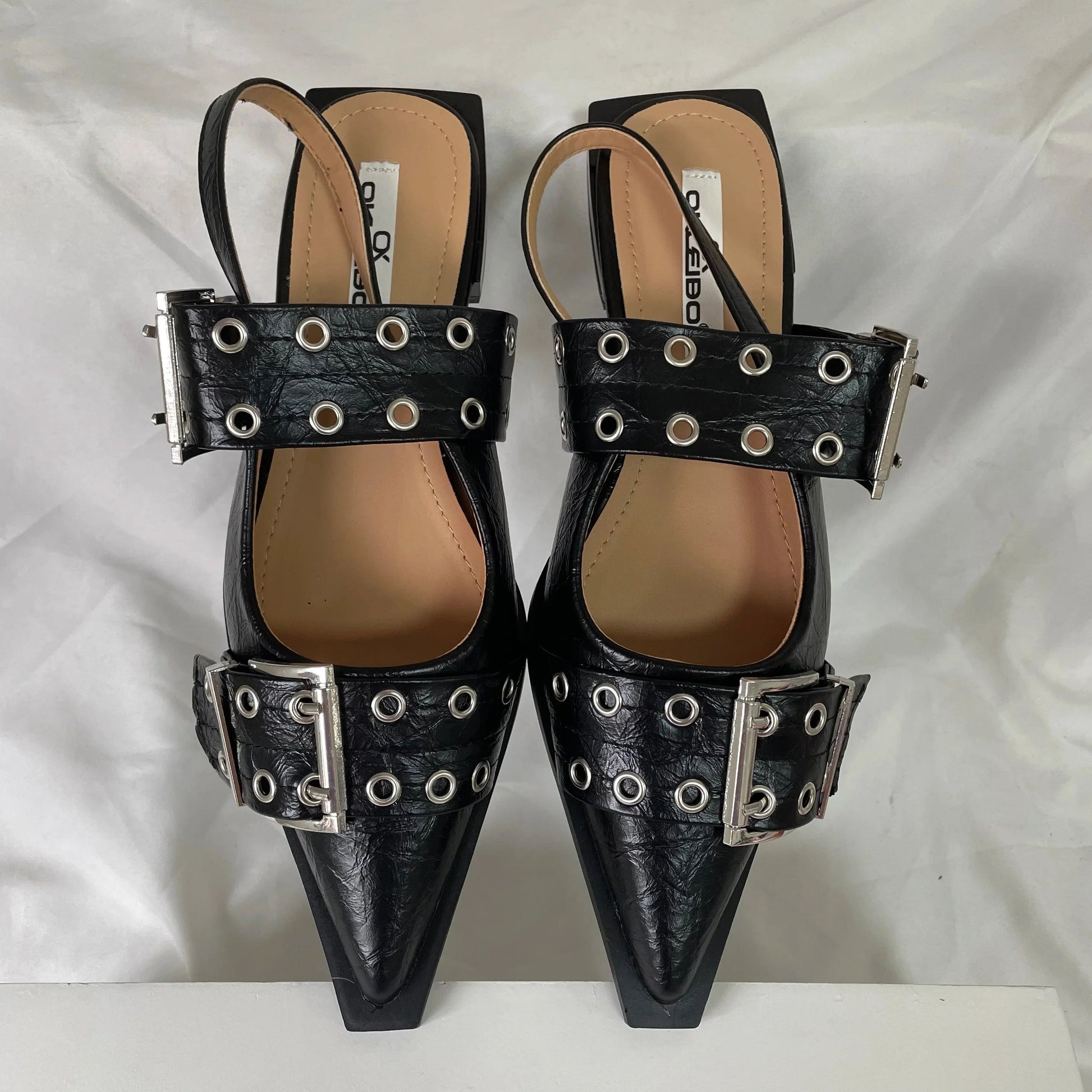 New Women Sandals Shoes Pointed Toe 2026 Spring Fashion Shallow Footwear Slingbacks Ladies Sandals Flats Shoes Big size LadyShow.Store
