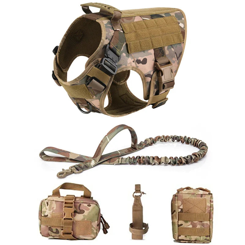 Tactical Military Vest Pet German Shepherd Golden Retriever Tactical  Training Dog Harness and Leash Set For All Breeds Dogs Pi-Mart