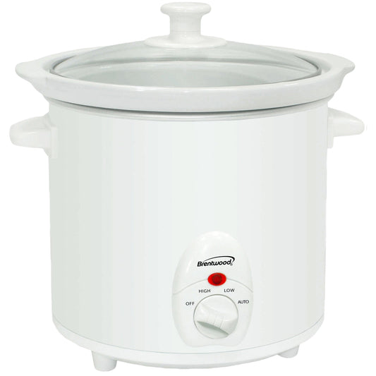 Brentwood 3 Quart Slow Cooker in White W2B