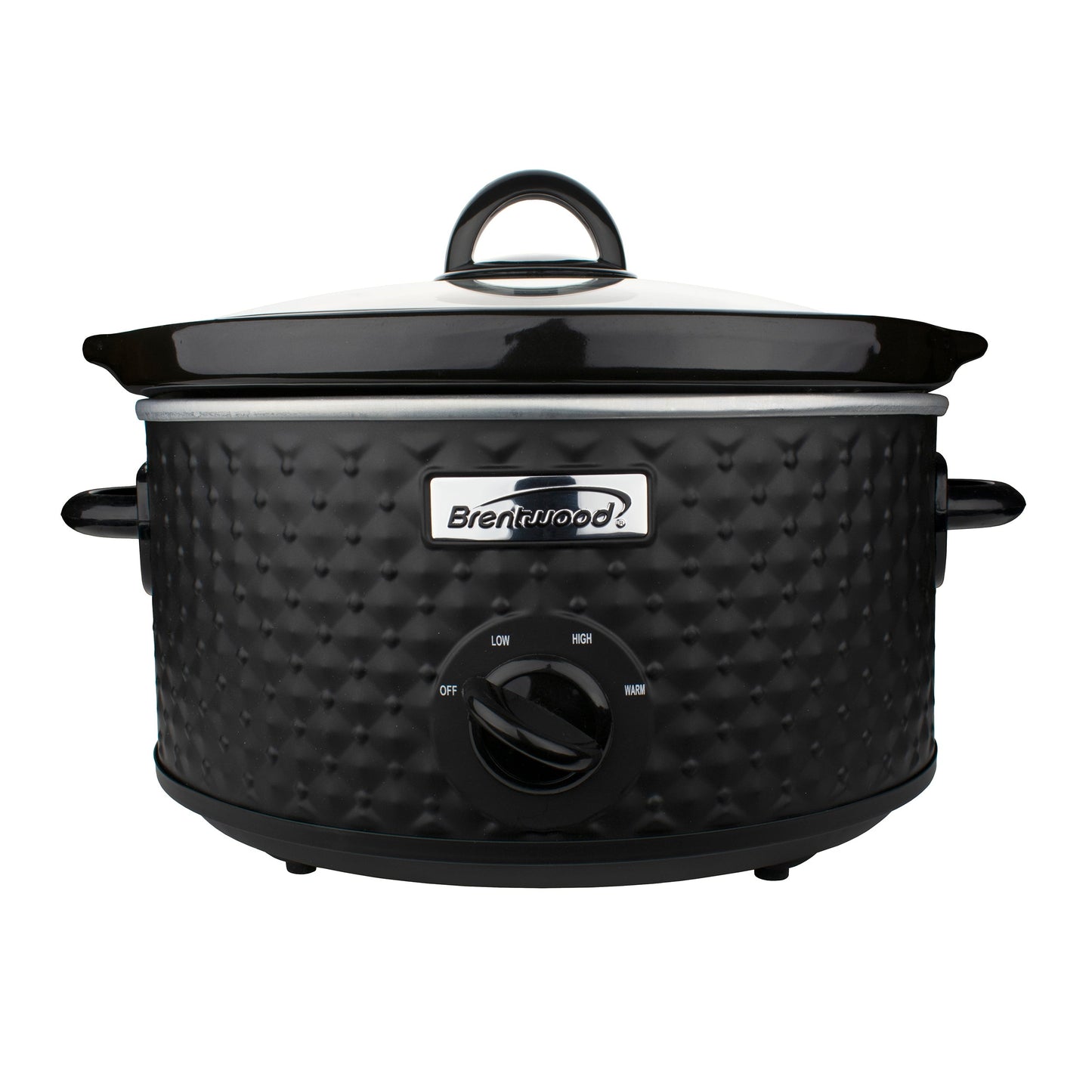 Brentwood 3.5 Quart Diamond Pattern Slow Cooker in Black W2B