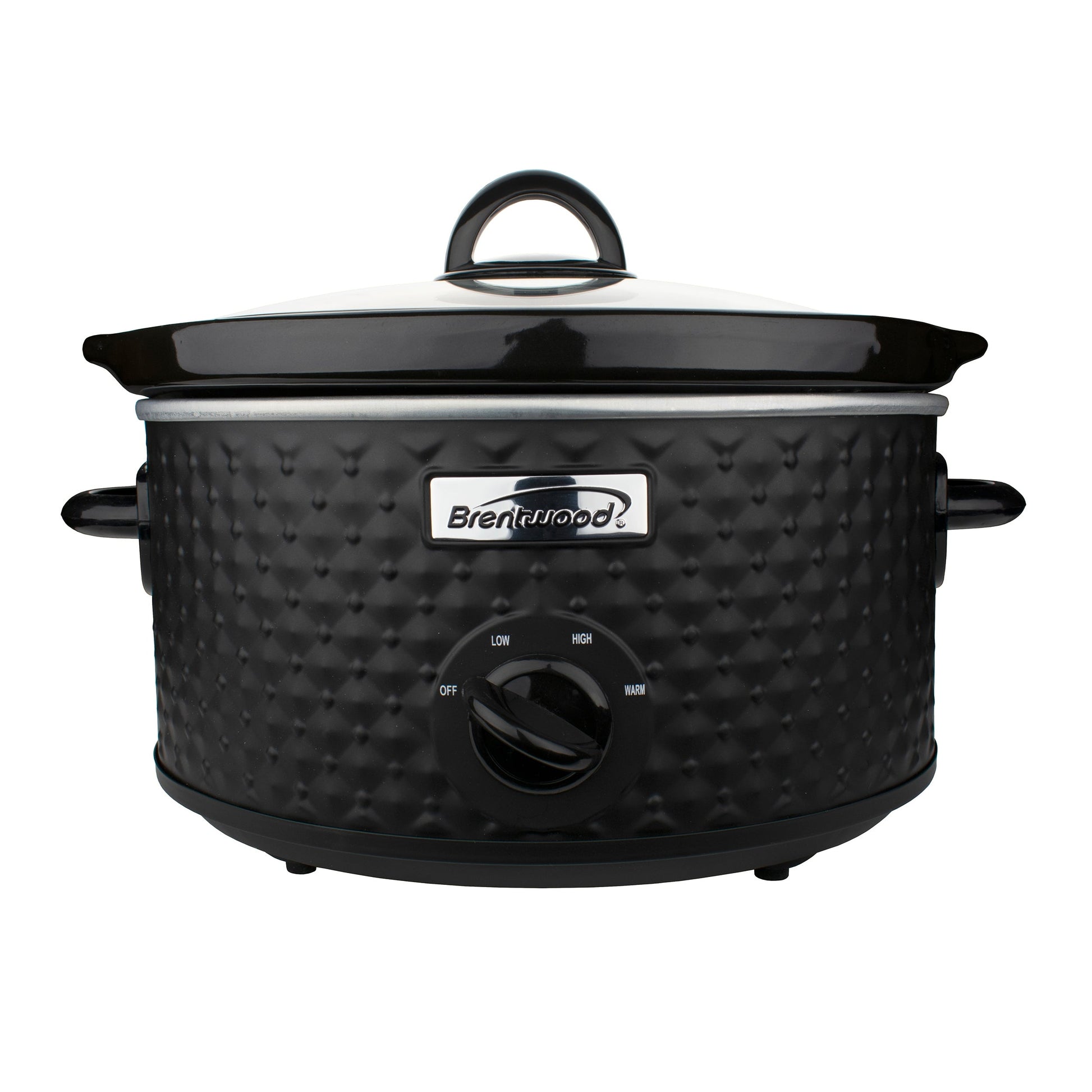 Brentwood 3.5 Quart Diamond Pattern Slow Cooker in Black W2B
