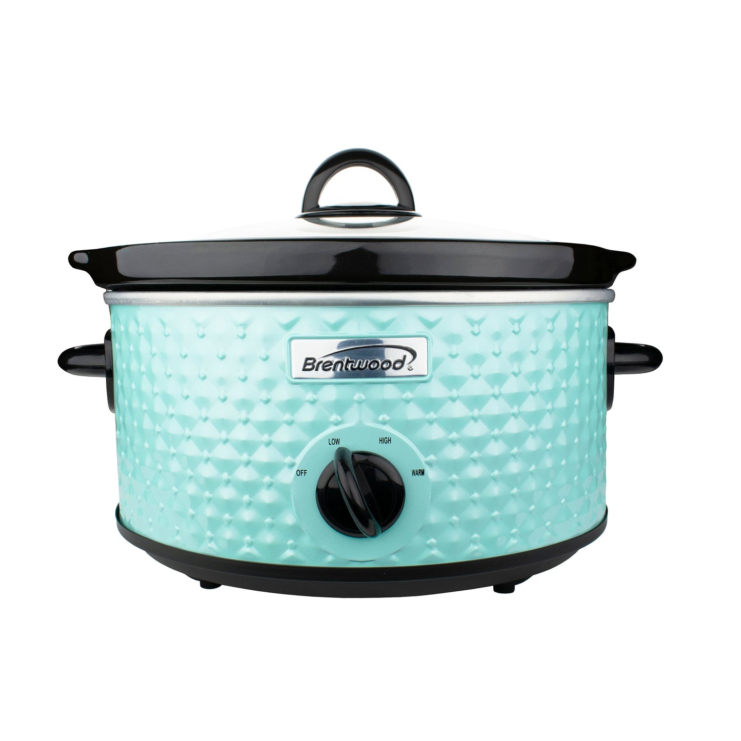 Brentwood 3.5 Quart Diamond Pattern Slow Cooker in Blue W2B