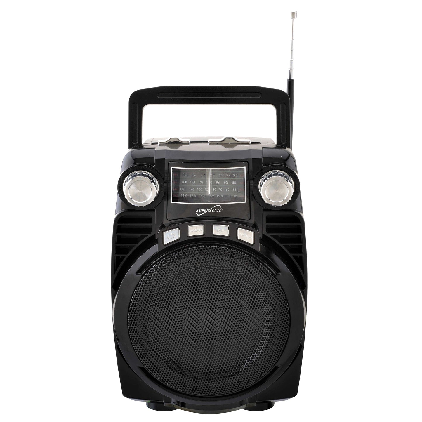 Supersonic Bluetooth Portable 4 Band Radio in Black W2B