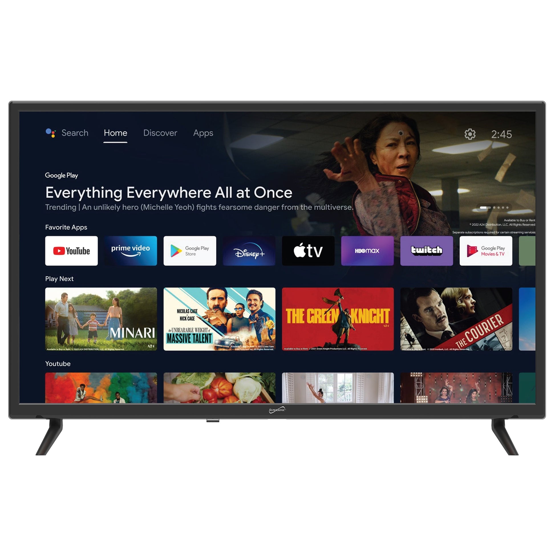 SuperSonic 32 Inch LED Smart HDTV W2B