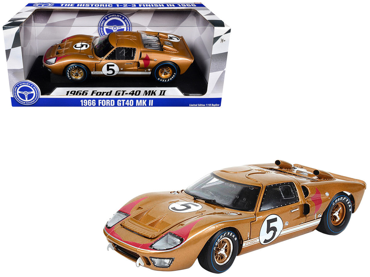 Ford GT40 MKII #5 Ronnie Bucknum - Dick Hutcherson "Holman & Moody" 3rd Place "24 Hours of Le Mans" (1966) "60th Anniversary of Historic 1-2-3 Finish" Series 1/18 Diecast Model Car by ACME Acme