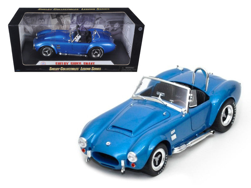 1966 Shelby Cobra Super Snake Blue 1/18 Diecast Model Car by Shelby Collectibles-0