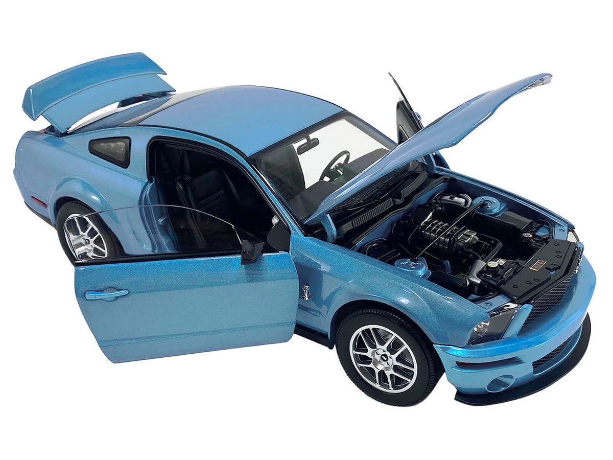 2007 Ford Shelby GT500 Windveil Blue Metallic "Shelby Collectibles" Series 1/18 Diecast Model Car by ACME Acme