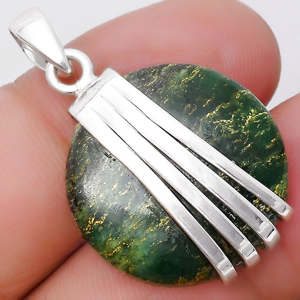 Natural Green Fuchsite Pendant P-1302 SDP130736 DESIRE GEM