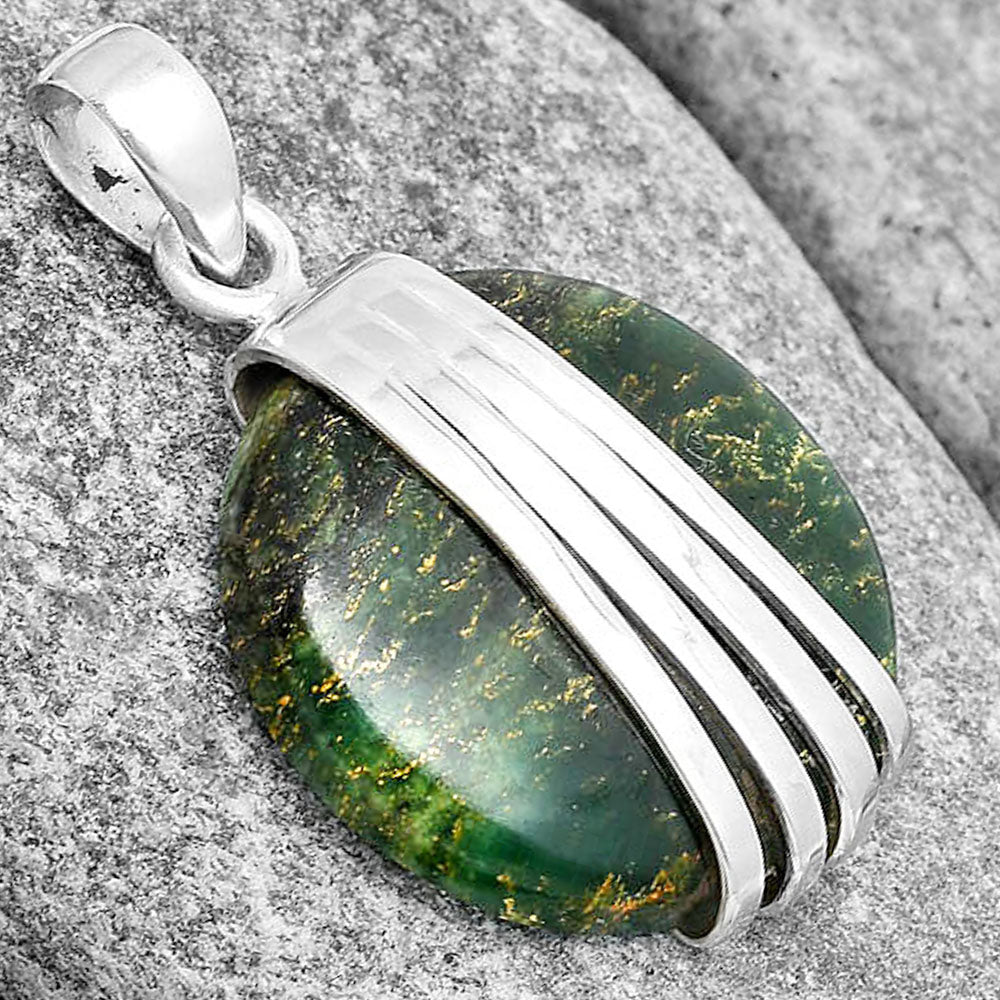 Natural Green Fuchsite Pendant P-1302 SDP130736 DESIRE GEM