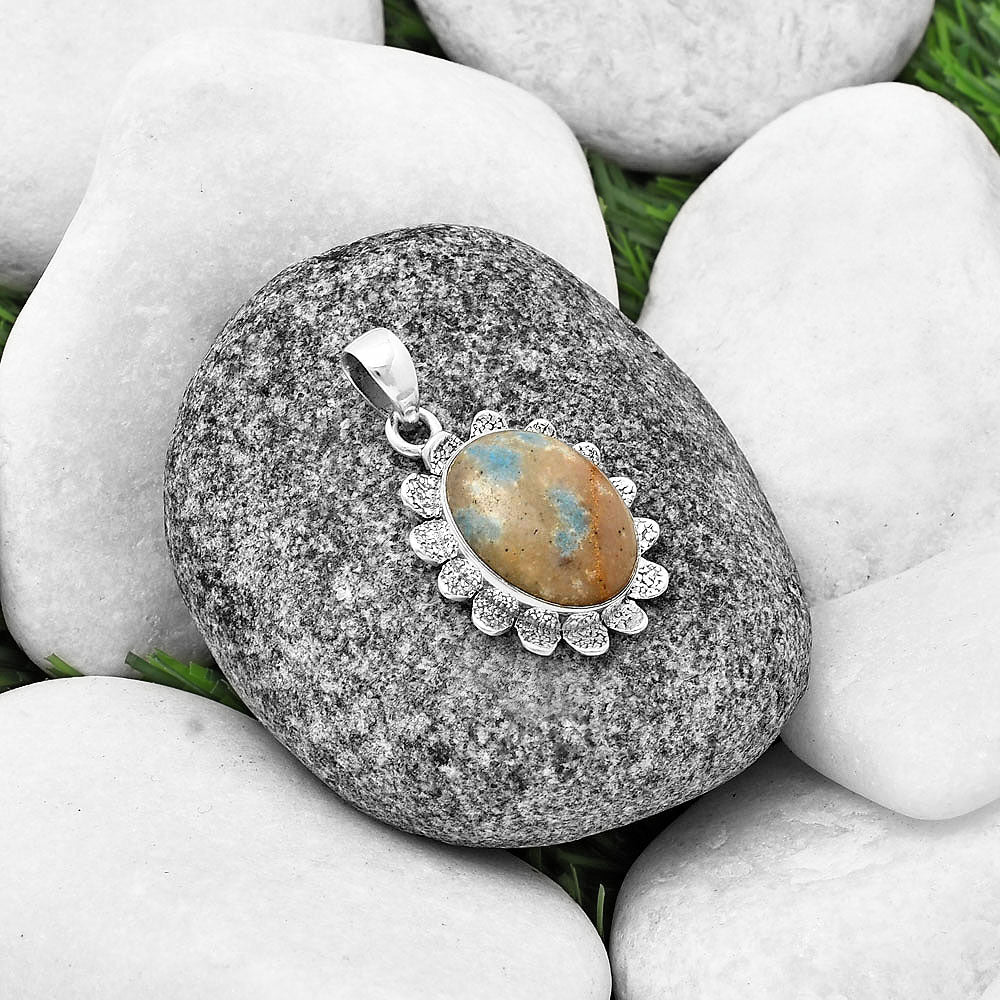 Natural Cavansite - India Pendant P-1205 SDP140360 DESIRE GEM