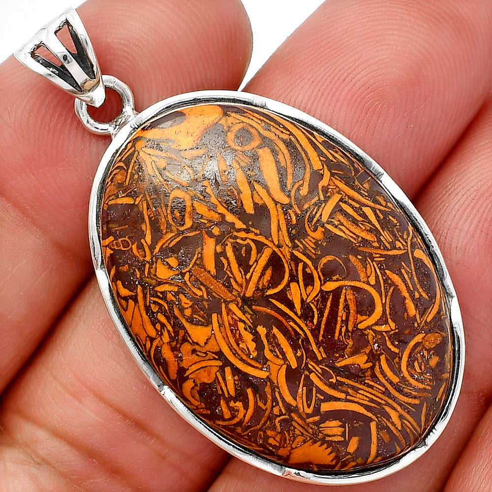 Natural Coquina Fossil Jasper - India Pendant P-1310 SDP146973 DESIRE GEM