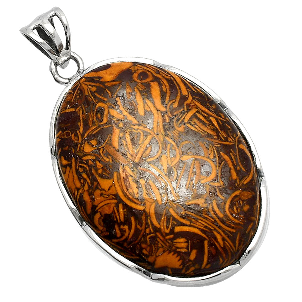 Natural Coquina Fossil Jasper - India Pendant P-1310 SDP146973 DESIRE GEM