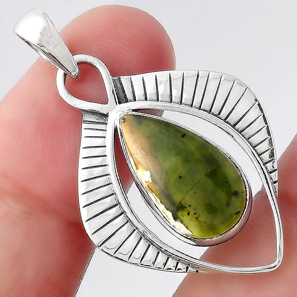 Natural Chrome Chalcedony Pendant P-1402 SDP156651 DESIRE GEM