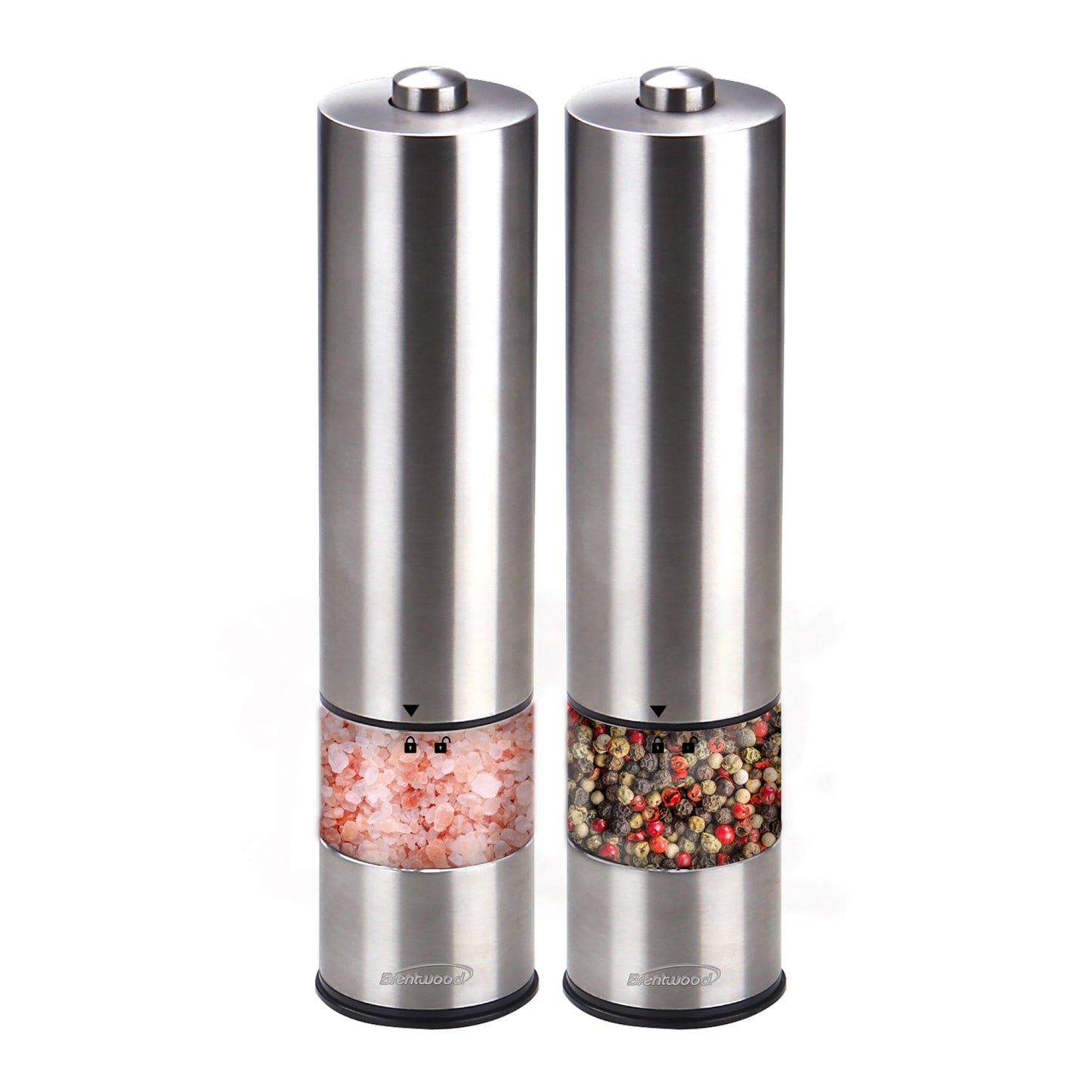 Brentwood Electric Blue LED Salt and Pepper Adjustable Ceramic Grinders W2B