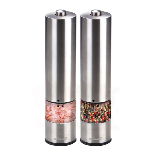 Brentwood Electric Blue LED Salt and Pepper Adjustable Ceramic Grinders W2B