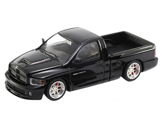2003 Dodge Ram SRT-10 Pickup Truck Black 1/64 Diecast Model Car by Shoom64 Models-1