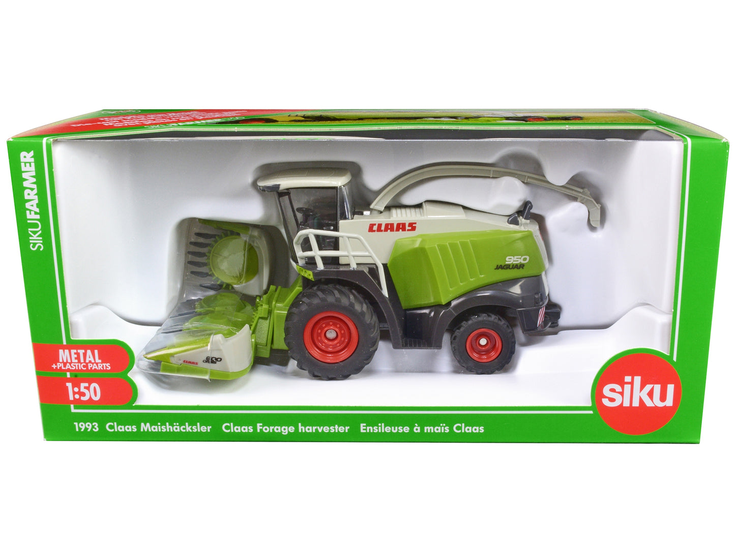 Claas 950 Jaguar Forage Harvester Green and Gray 1/50 Diecast Model by Siku