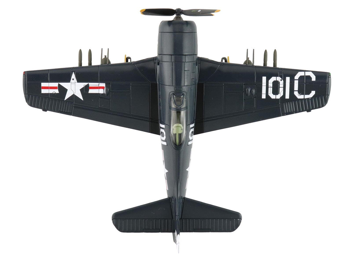 Grumman F8F-2 Bearcats Fighter Aircraft "121717 VF-61 Jolly Rogers" (1949) United States Navy "SkyMax Flying Heroes" Series 1/72 Diecast Model by Hobby Master-3