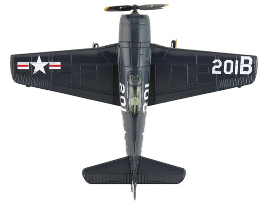 Grumman F8F-2P Bearcats Fighter Aircraft "121714 Duxford (Restored Plane)" (2014) United States Navy "SkyMax Flying Heroes" 1/72 Diecast Model by Hobby Master-1