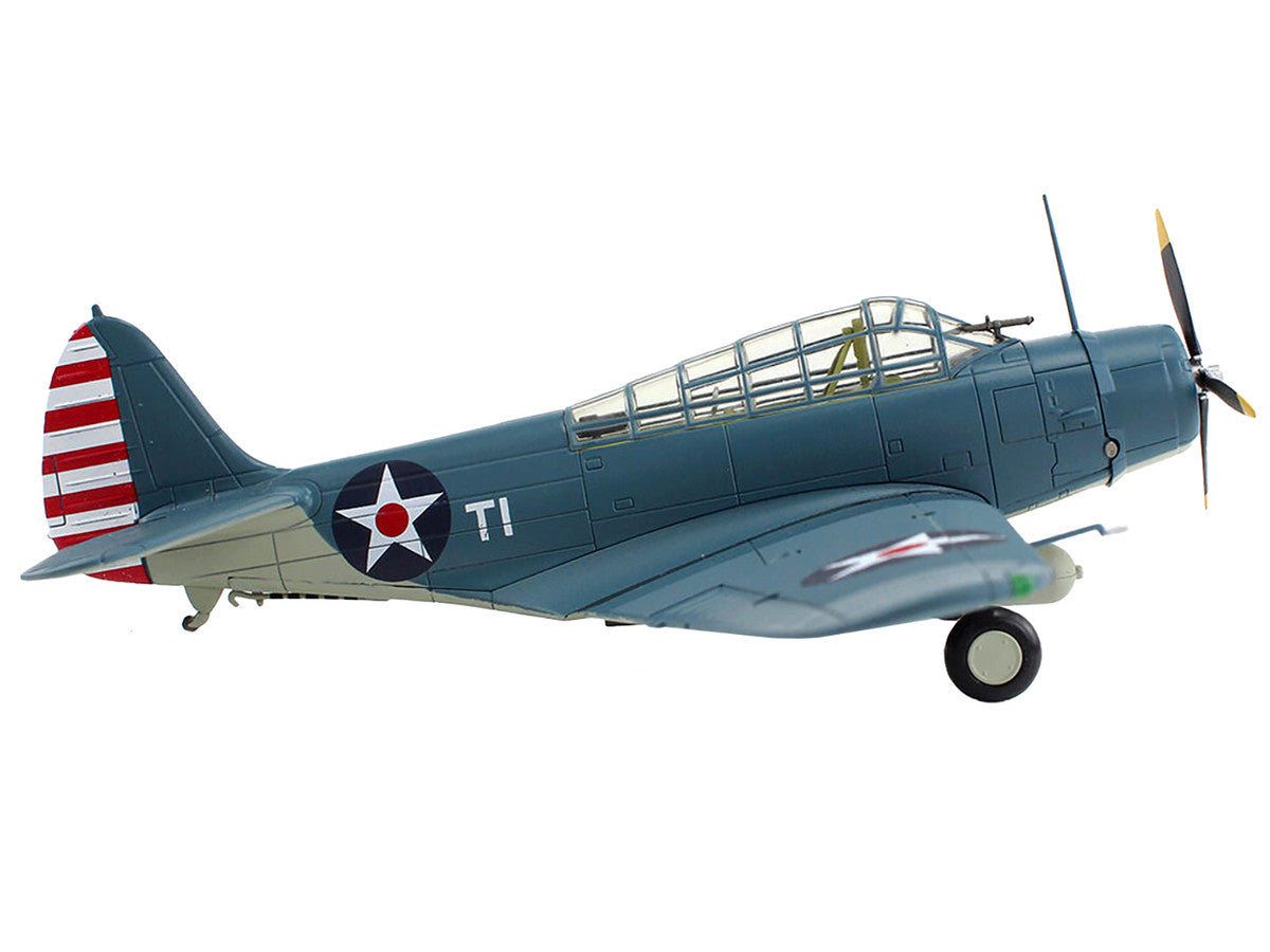 Douglas TBD-1 Devastator Bomber Aircraft "Lt. Cdr. James Brett VT-2 USS Lexington" (1942) United States Navy "SkyMax Models" Series 1/72 Diecast Model by Hobby Master Hobby Master
