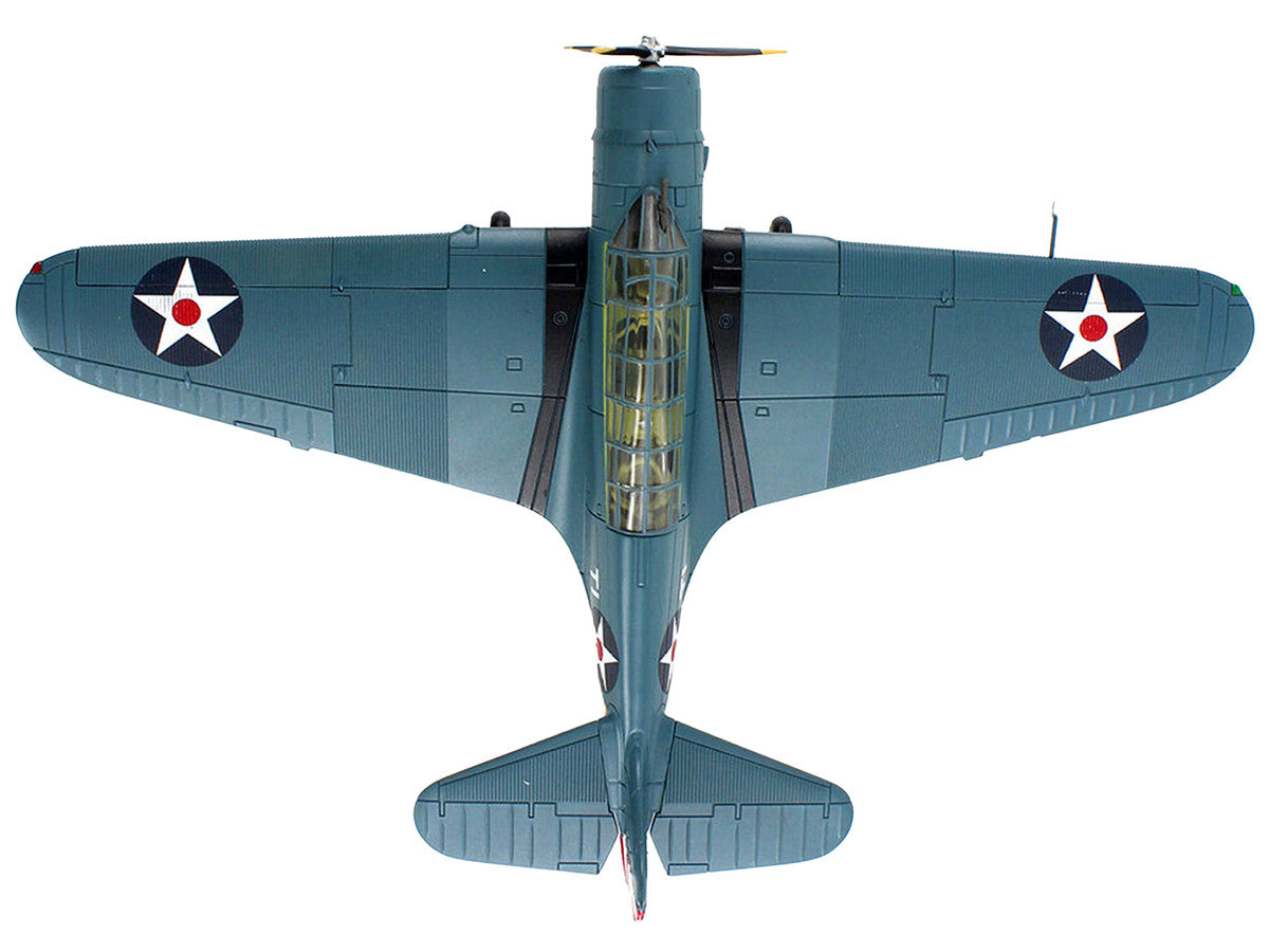 Douglas TBD-1 Devastator Bomber Aircraft "Lt. Cdr. James Brett VT-2 USS Lexington" (1942) United States Navy "SkyMax Models" Series 1/72 Diecast Model by Hobby Master Hobby Master