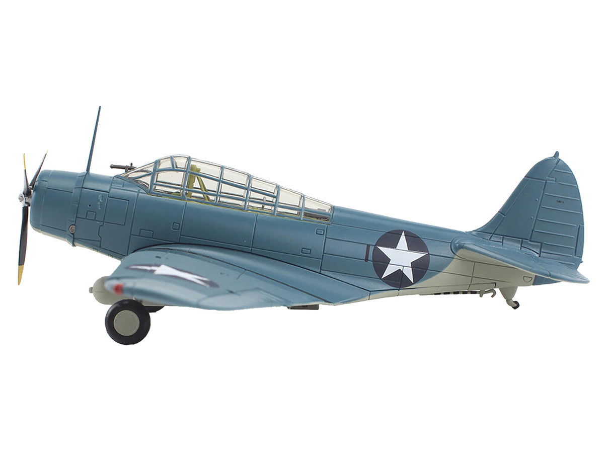 Douglas TBD-1 Devastator Bomber Aircraft "Battle of Midway Lt Cdr EE Lindsey VT-6 USS Enterprise" (1942) United States Navy "SkyMax Models" Series 1/72 Diecast Model by Hobby Master Hobby Master