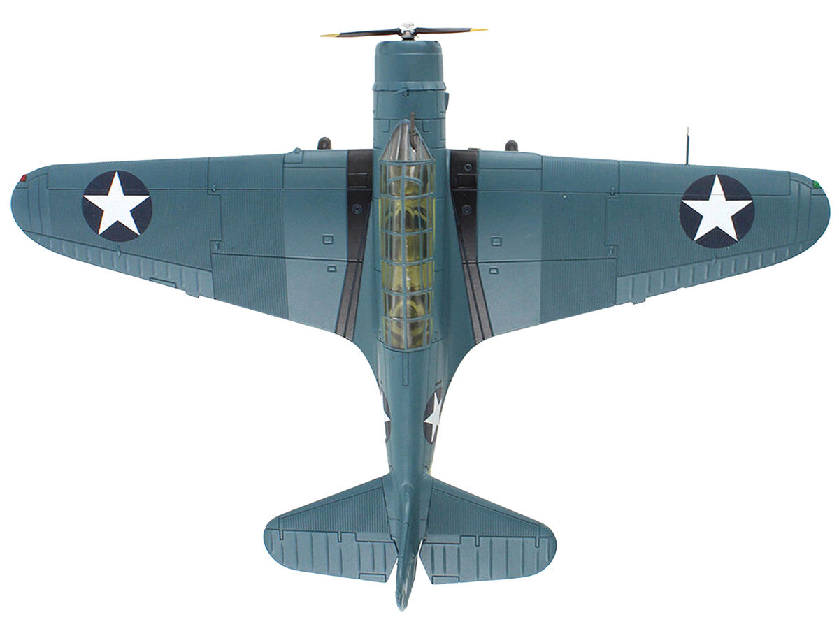 Douglas TBD-1 Devastator Bomber Aircraft "Battle of Midway Lt Cdr EE Lindsey VT-6 USS Enterprise" (1942) United States Navy "SkyMax Models" Series 1/72 Diecast Model by Hobby Master Hobby Master