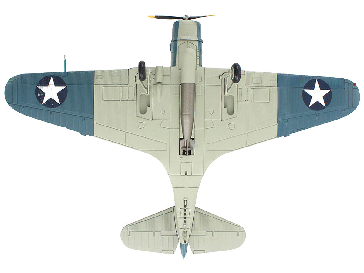 Douglas TBD-1 Devastator Bomber Aircraft "Battle of Midway Lt Cdr EE Lindsey VT-6 USS Enterprise" (1942) United States Navy "SkyMax Models" Series 1/72 Diecast Model by Hobby Master Hobby Master