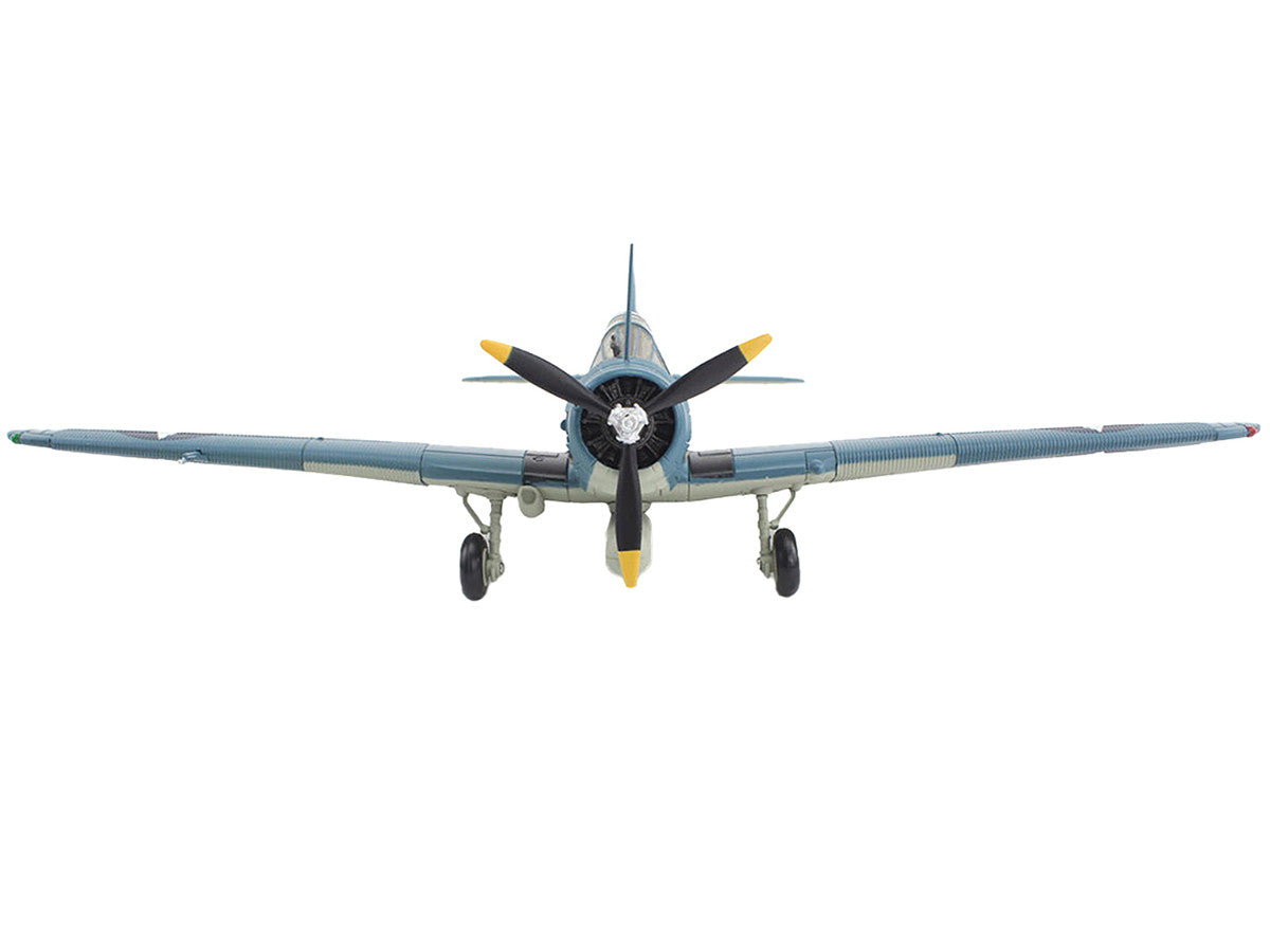 Douglas TBD-1 Devastator Bomber Aircraft "Battle of Midway Lt Cdr EE Lindsey VT-6 USS Enterprise" (1942) United States Navy "SkyMax Models" Series 1/72 Diecast Model by Hobby Master Hobby Master