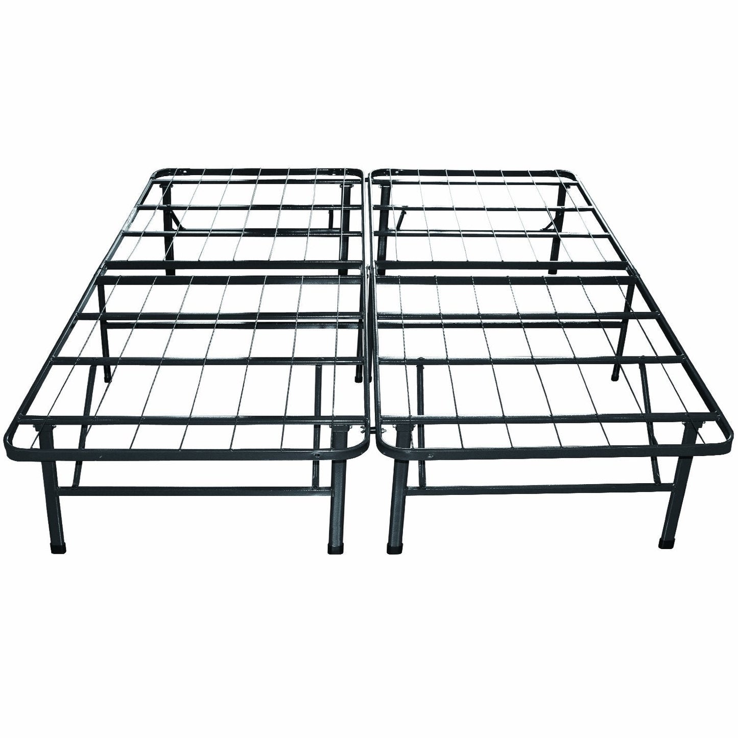 Twin Extra Long Metal Platform Bed Frame with Storage Space FastFurnishings